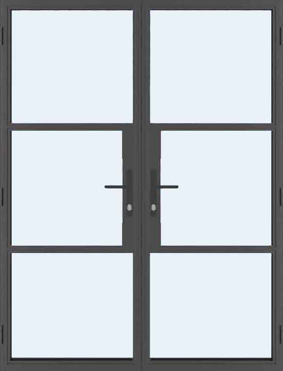 heritage french doors with 2 bars