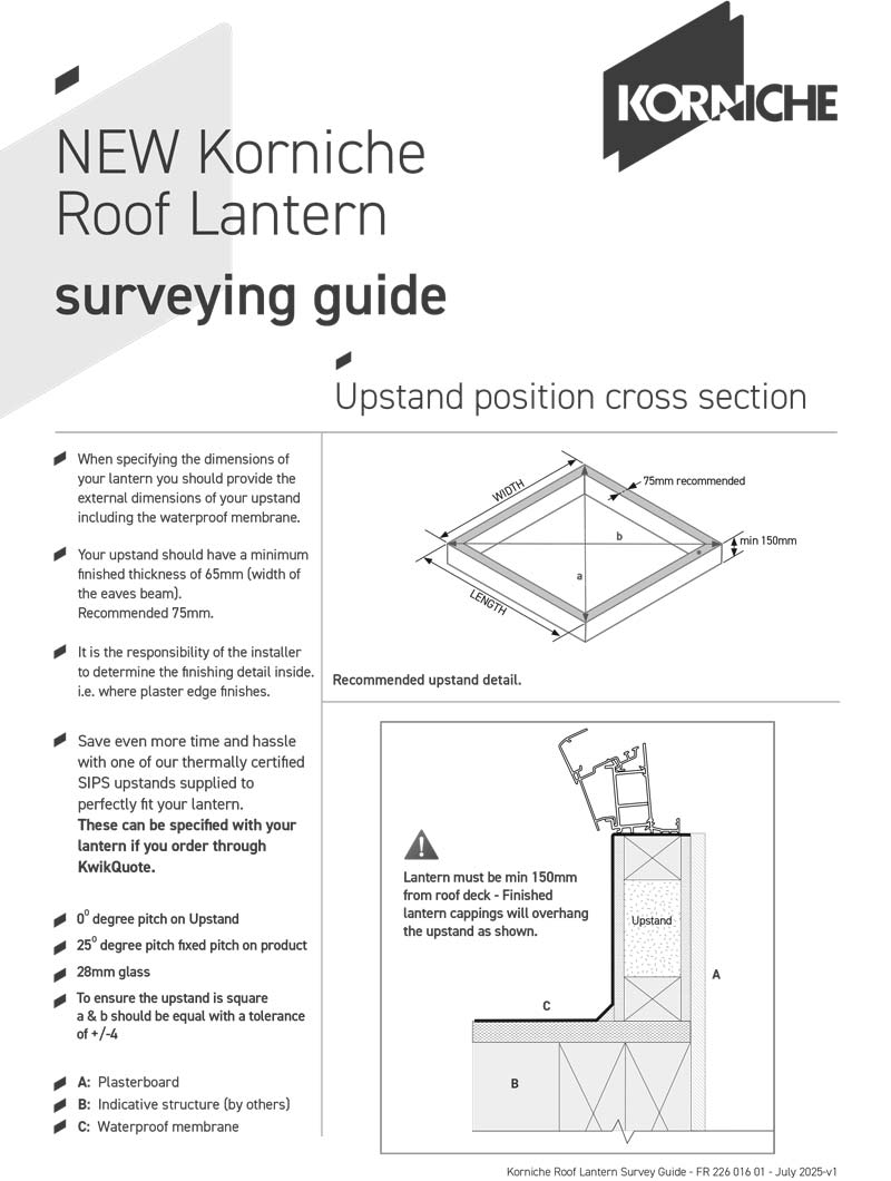 roof lantern measuring guide